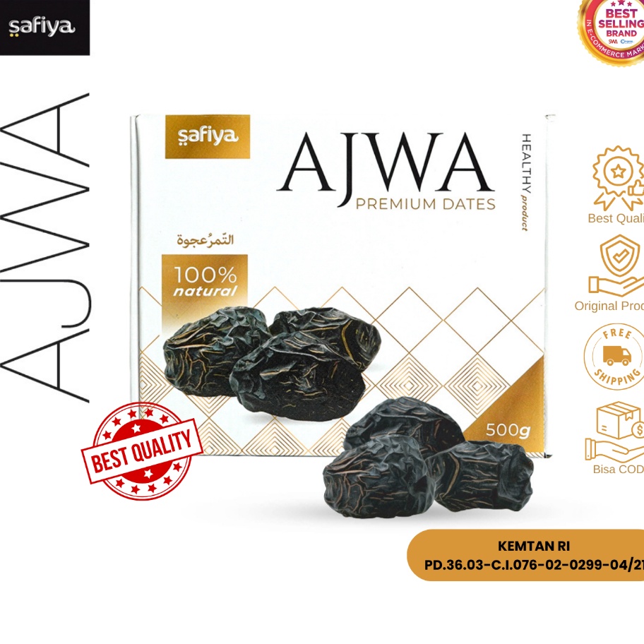 

COD Safiya Kurma Ajwa 5 Gram Kurma Nabi Original