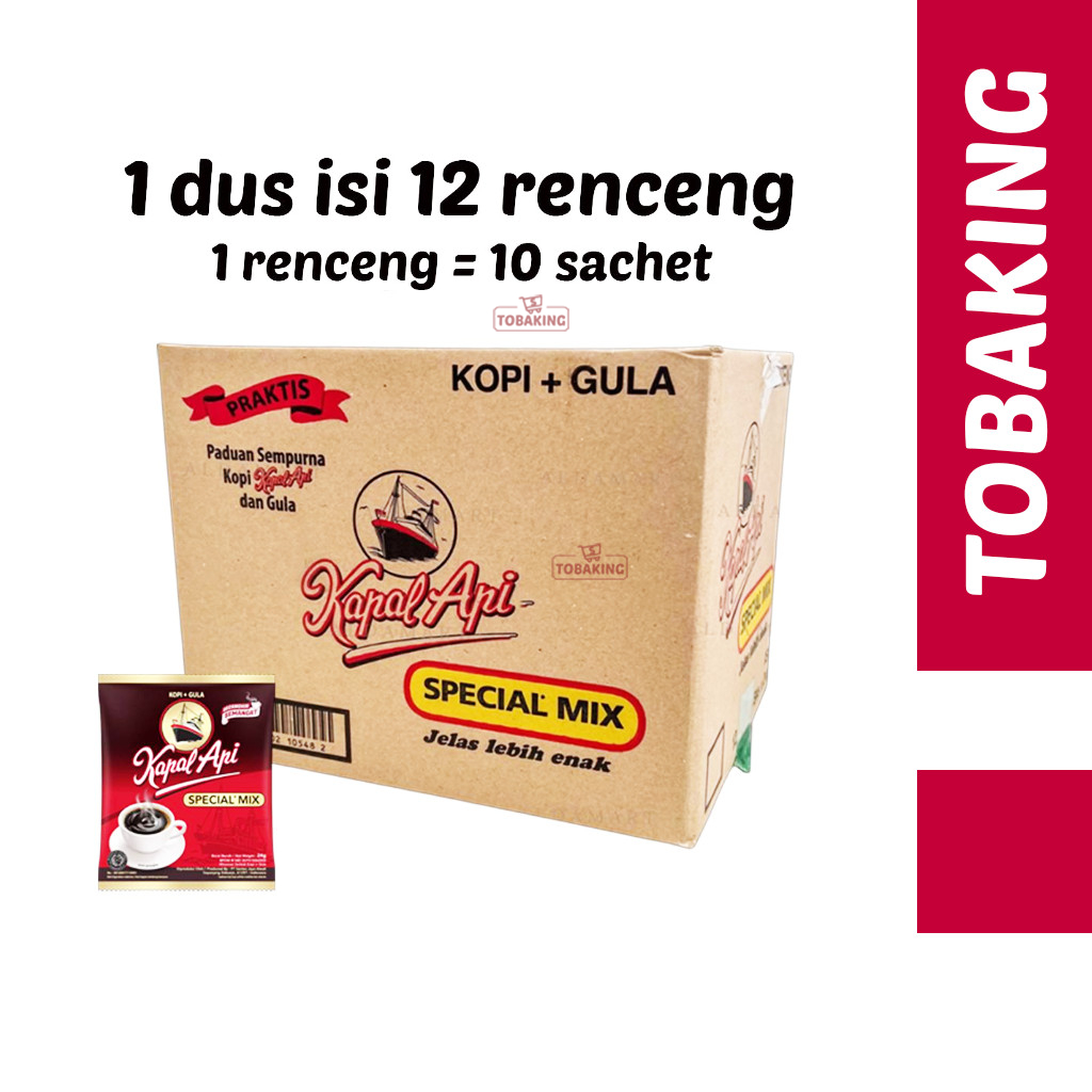 

Kopi Kapal Api Spesial Mix 1 Karton isi 12 renceng Kopi Bubuk Gula