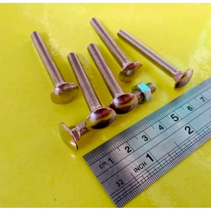 BAUT MUR CB.M.6X50.NIKEL./BAUT.MUR.CB.M.6.PANJANG.5CM.BAUT.10.KUNCI.10.NIKEL.BAUT.PAYUNG.BUMPER