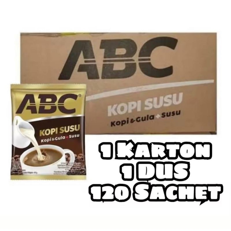 

Kopi Abc Susu 1 dus isi 12 renceng