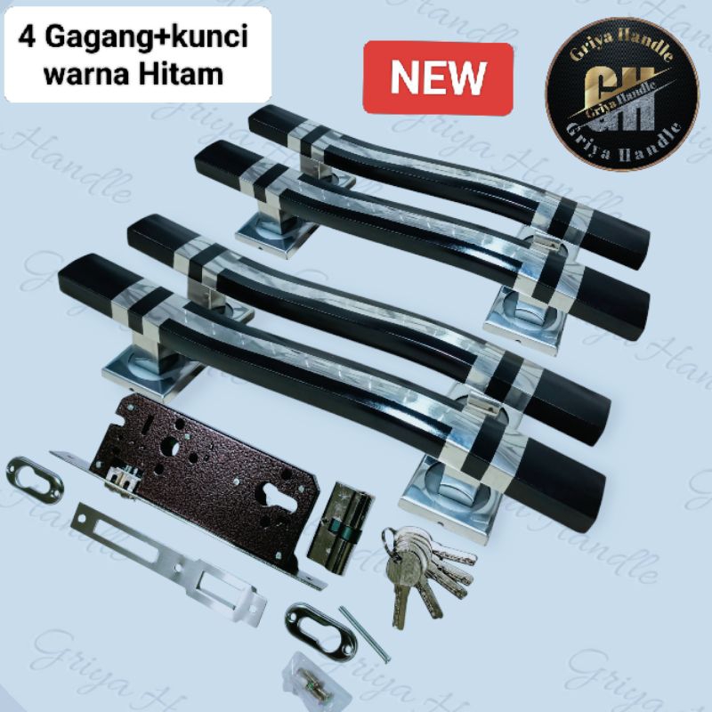 Handle pintu 1 set kunci Tarikan pintu rumah minimalis 2 pintu/Gagang pintu kamar set kunci/Handle p