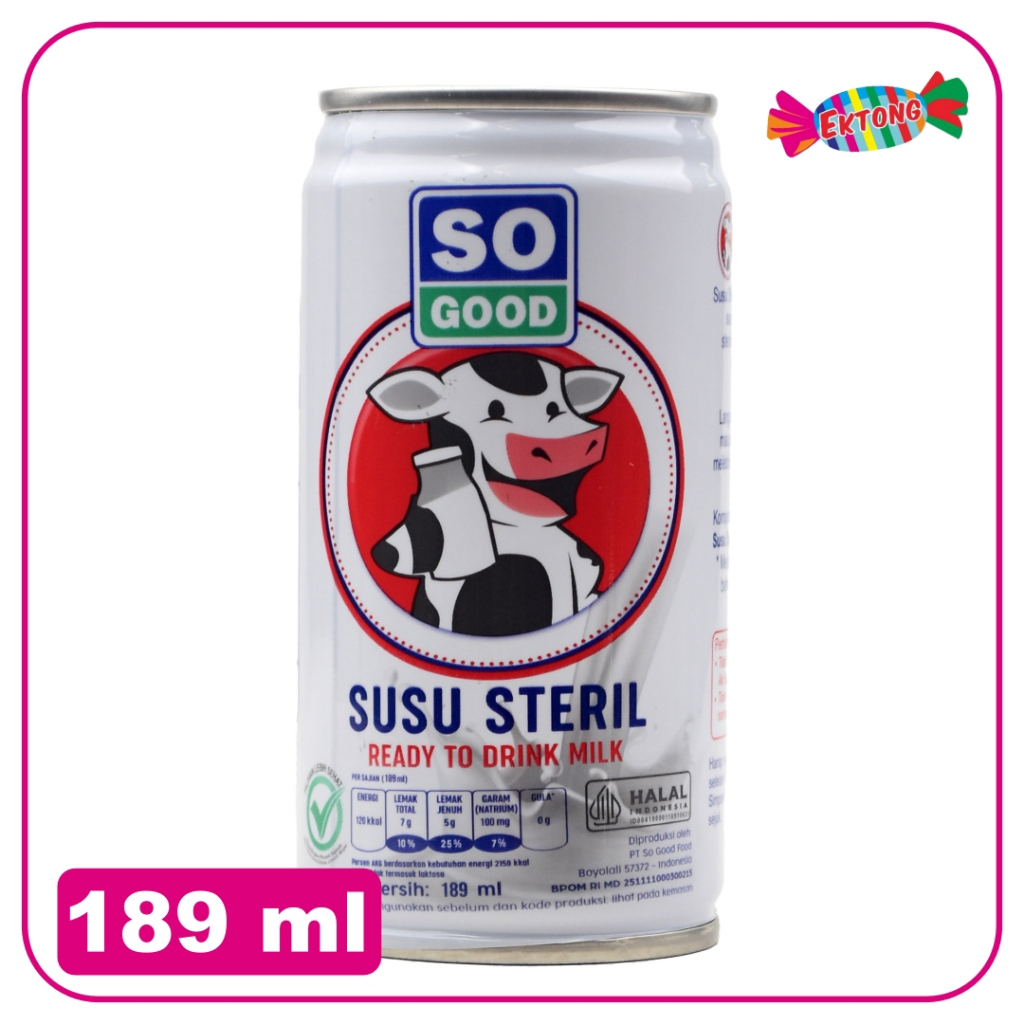 

SO GOOD SUSU STERIL 189ml - SoGood Susu Steril Can