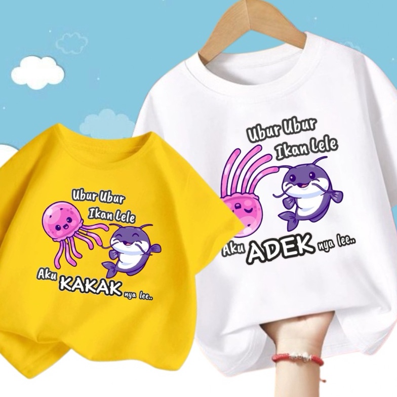 Lihat Disini Baju Atasan Anak Ubur Ikan Lele Adiknya Kakaknya Le  Nyaman Dan Cocok untuk Lakilaki da