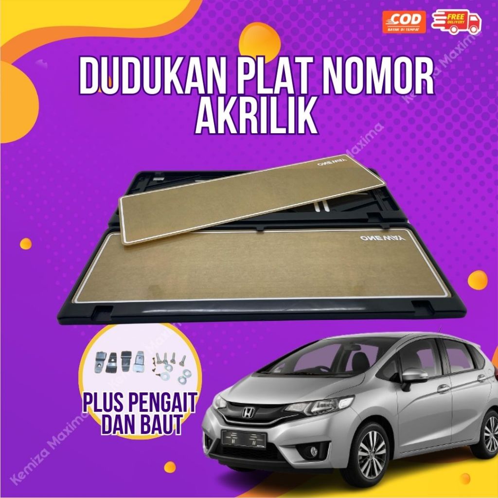 Dudukan Plat Nomor Mobil Akrilik Premium - Cover Plat Nomor Mobil Akrilik Premium - Tatakan Plat