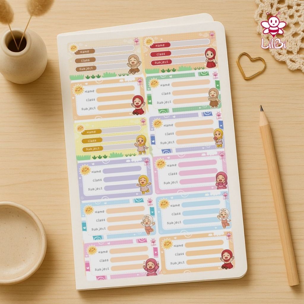 

Stiker Nama By Lilbi - Little Bee Boutique - Stiker Nama Pelajaran - Stiker Buku Pelajaran - Sticker Mata Pelajaran Nama Buku