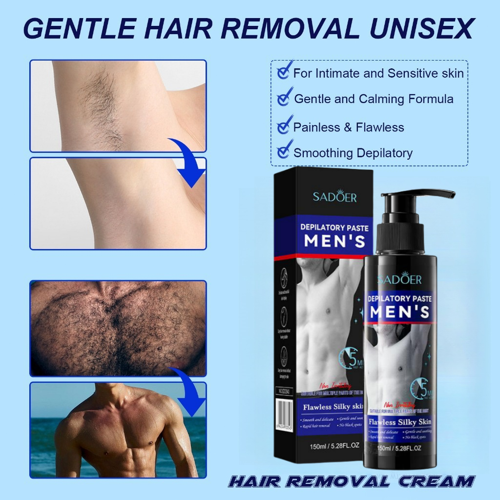 【COD ORI】SADOER Krim Penghilang Bulu150ML/Perontok Bulu Permanen Hair removal cream/Penghilang Rambu