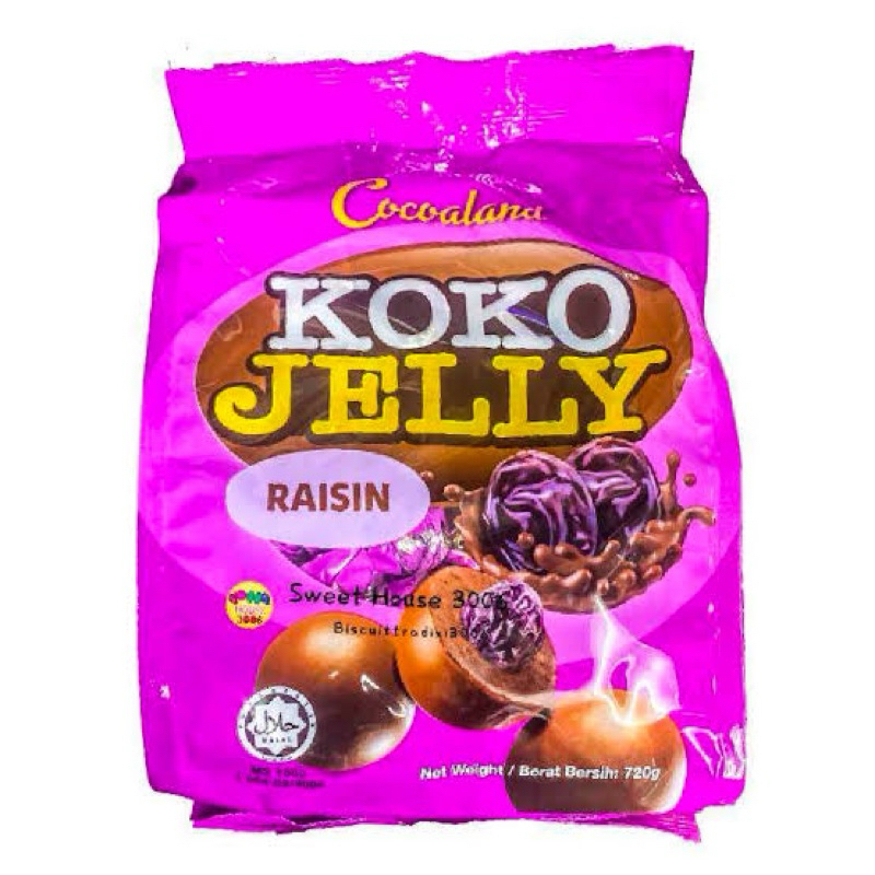 

KOKO JELLY KISMIS RAISIN MALAYSIA ISI KACANG 720GR