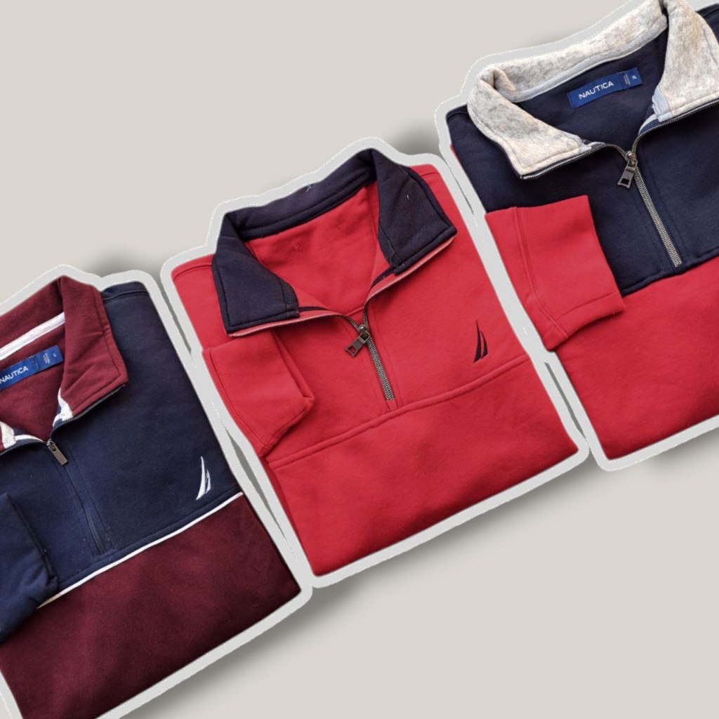 SWEATER SWITER HALF ZIPPER NAUT'CA ORIGINAL || Sweater half zipper Tebal Lembut