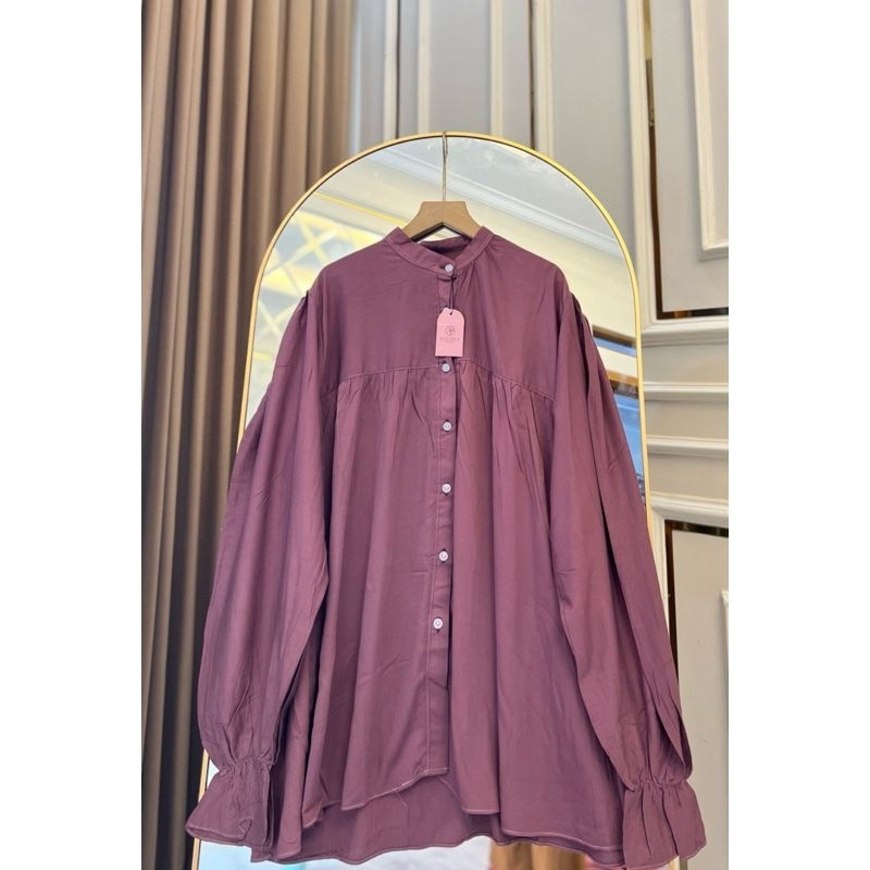 RANIA Atasan Blouse Batwing Rayon Twill Premium Lengan Balon