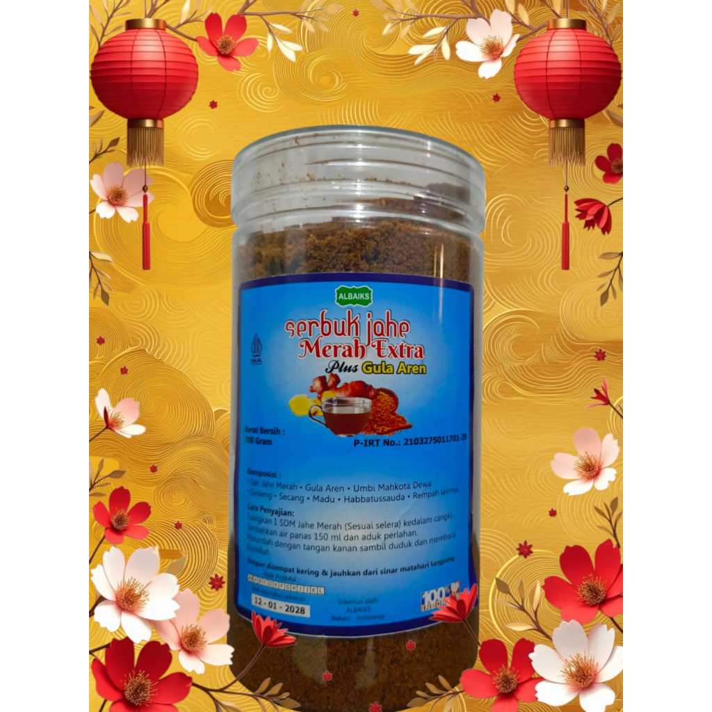 

Serbuk Jahe Merah Plus Gula Aren 700gr