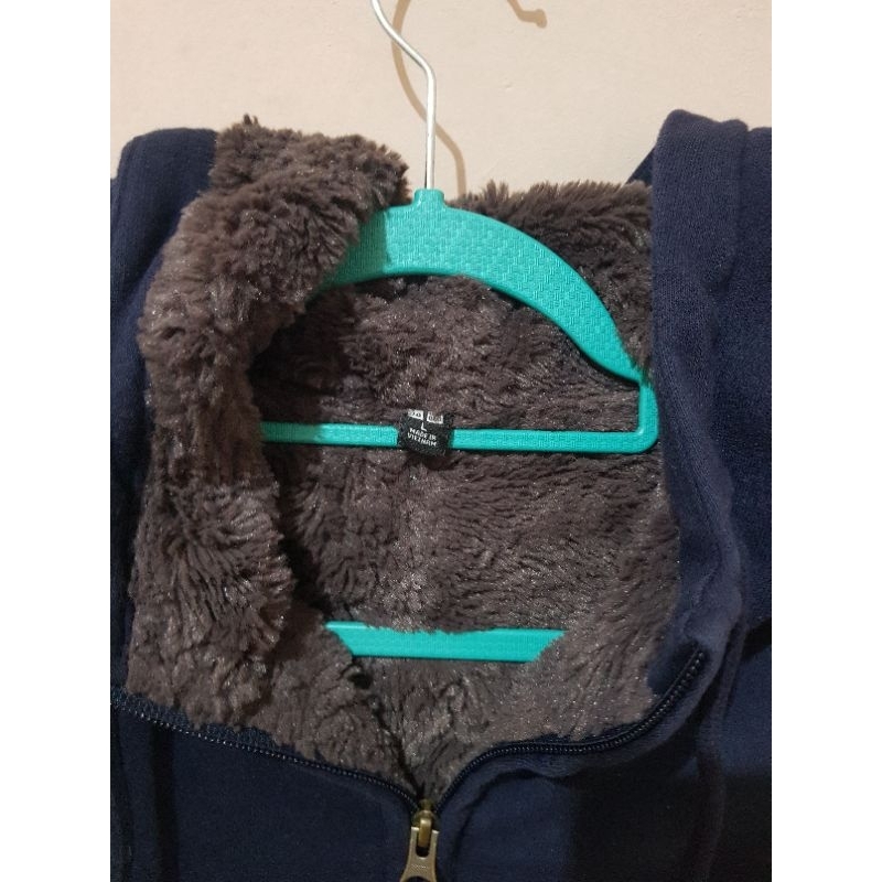 JAKET HOODIE SHERPA UNIQLO ORIGINAL