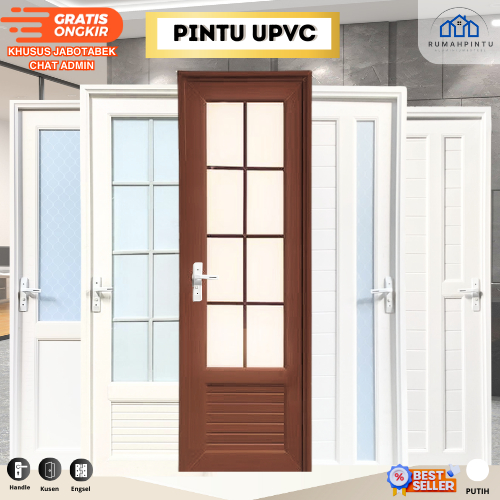 PINTU UPVC, pintu kamar mandi, pintu toilet, pintu indoor, pintu outdoor, pintu UPVC01-09
