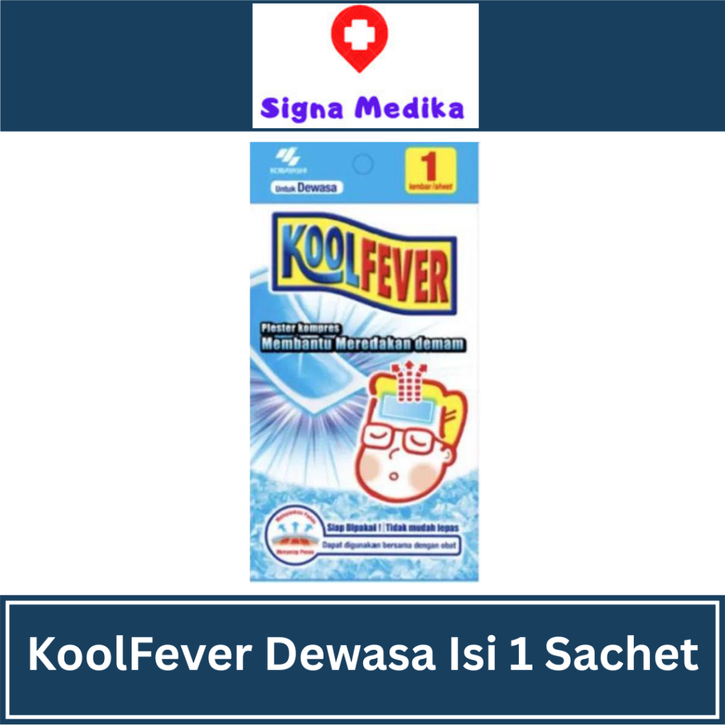 Kool Fever Dewasa Sachet - Plester Kompres Demam Dewasa