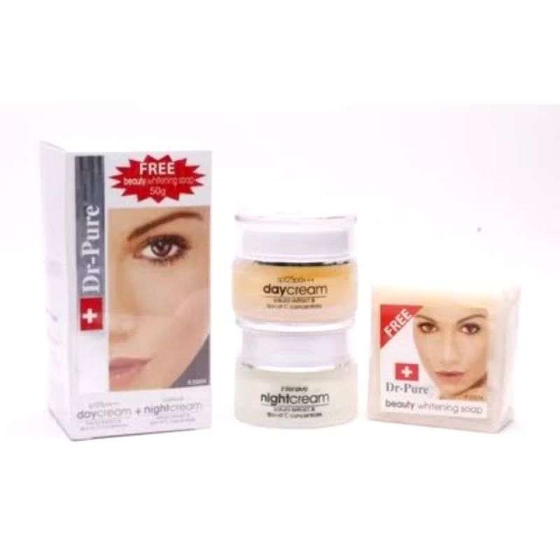 Cream Dr Pure Paket DR PURE SET Cream Siang Malam dan Sabun BPOM