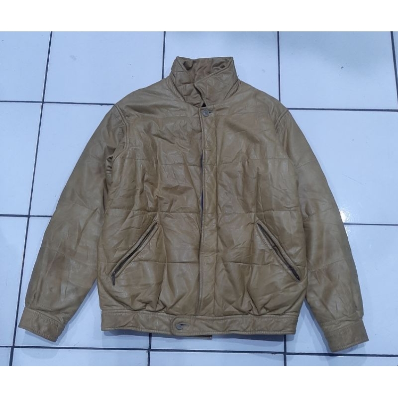 Jaket leather/kulit domba kondisi second mrk Moose pass