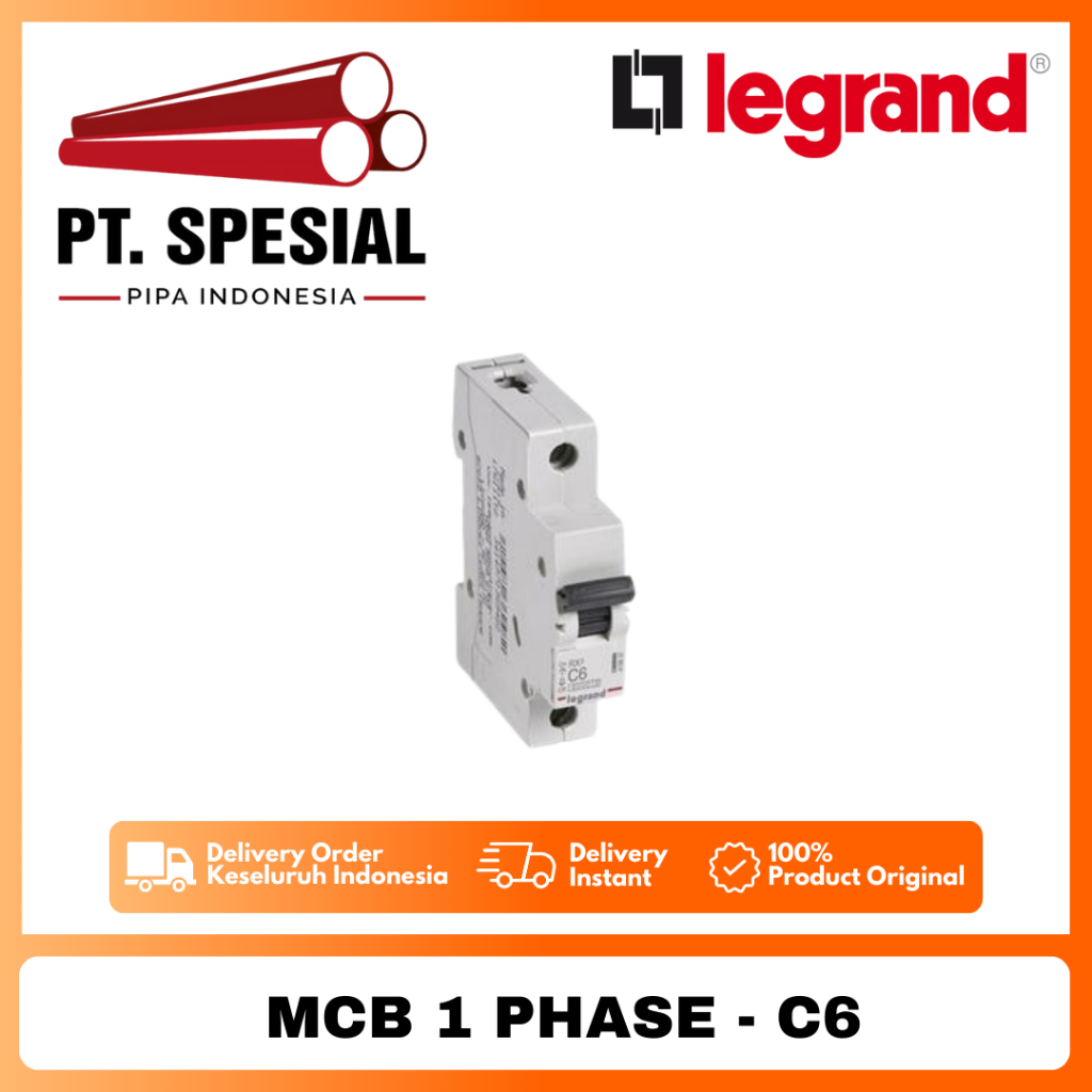 LEGRAND RXE SEA MCB LISTRIK 1P C6-C25 6000A MCB - 10