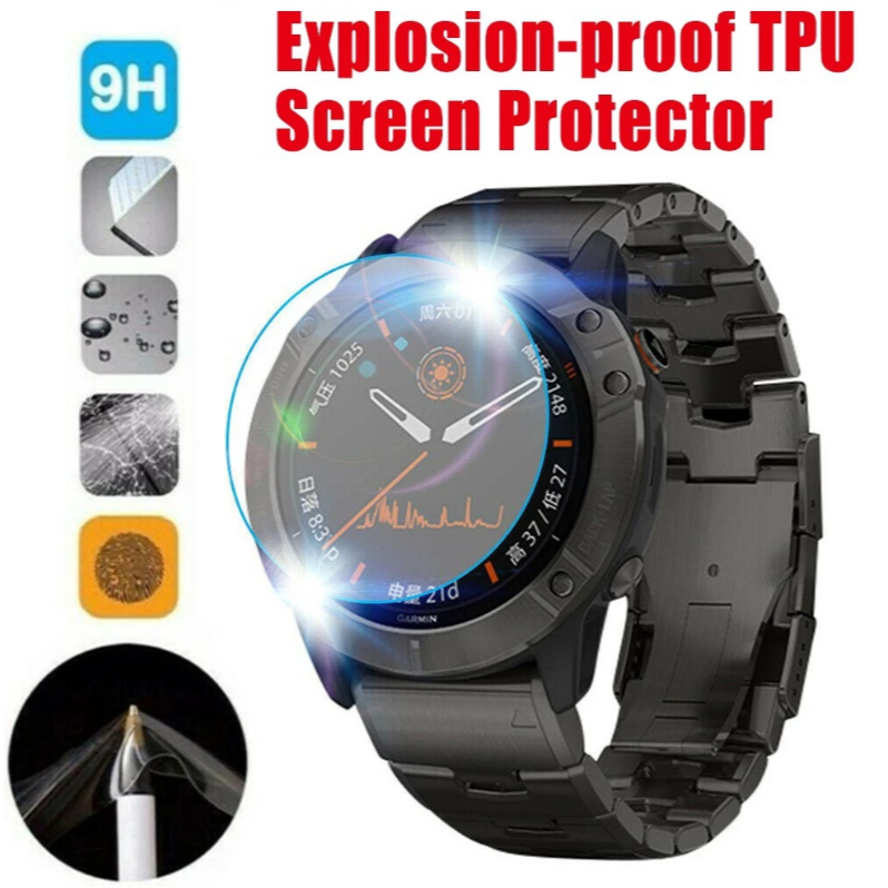 [TKD2] Anti Gores Jam Tangan Garmin Fenix 6X Screen Guard Protector Smartwatch 3D Full Cover
