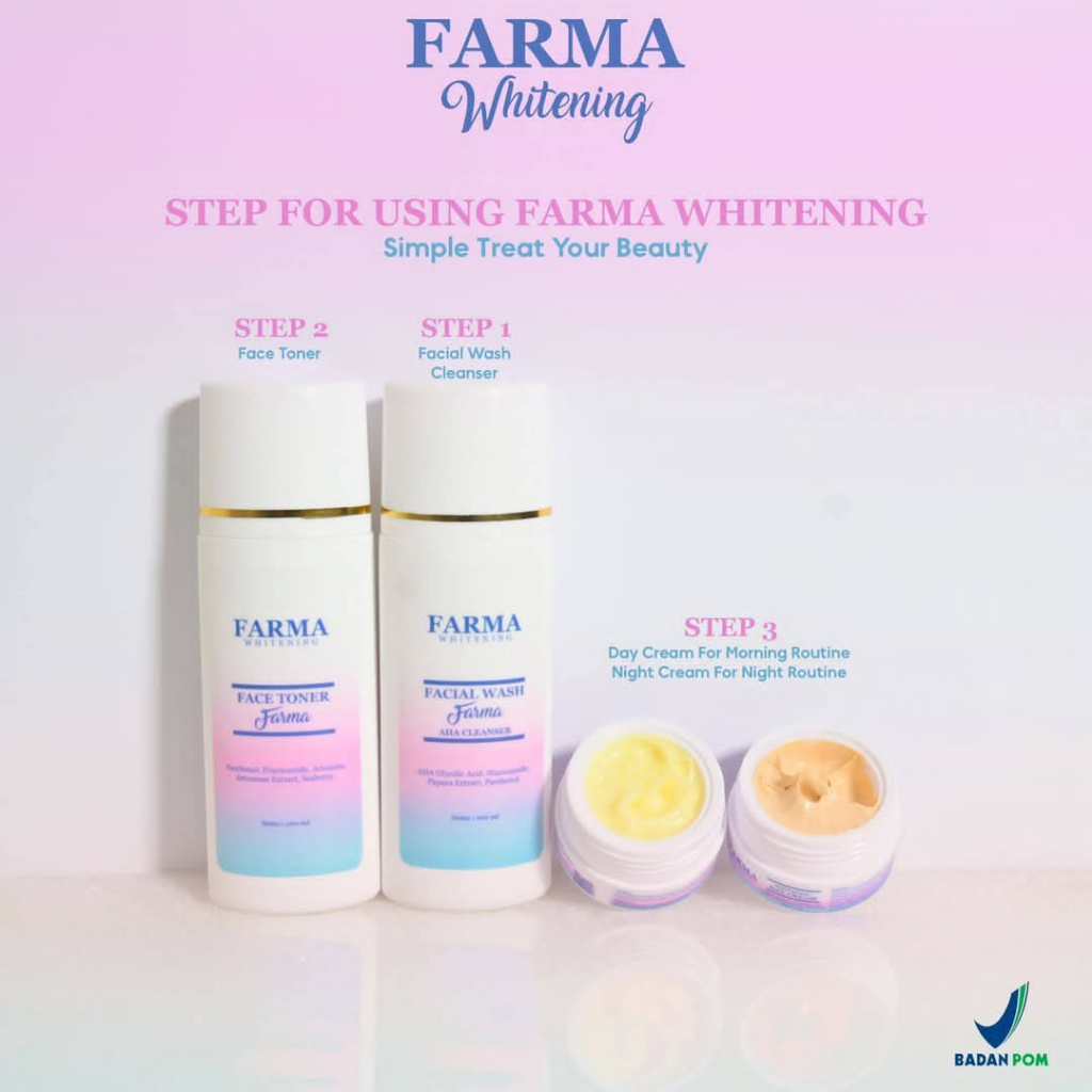 RM SKINCARE FARMA WHITENING BPOM AMAN PERAWATAN WAJAH JERAWAT FLEK
