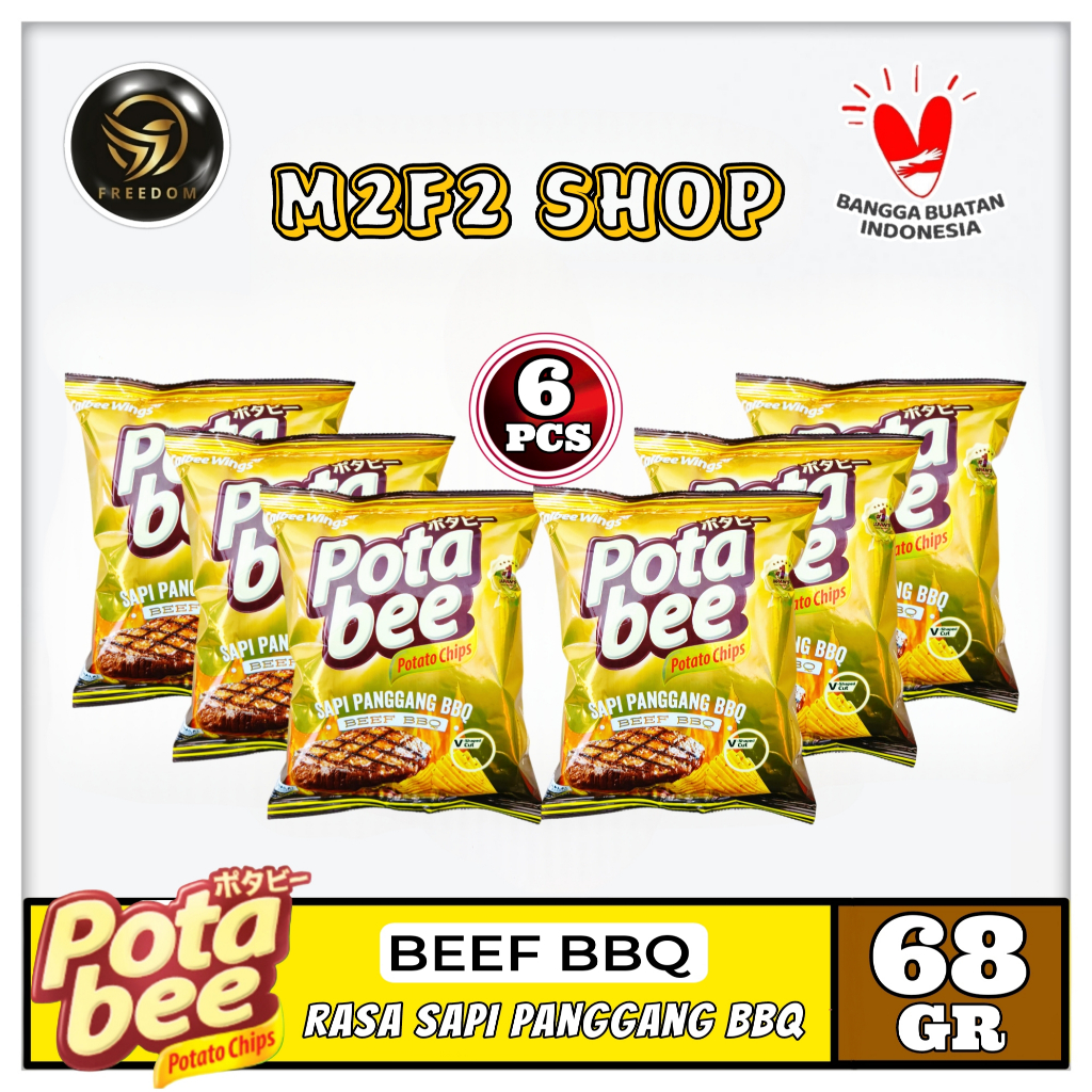 

Keripik Kentang Potabee Rasa Daging Sapi | Beef BBQ - 68 gr (Kemasan 6 Pcs)