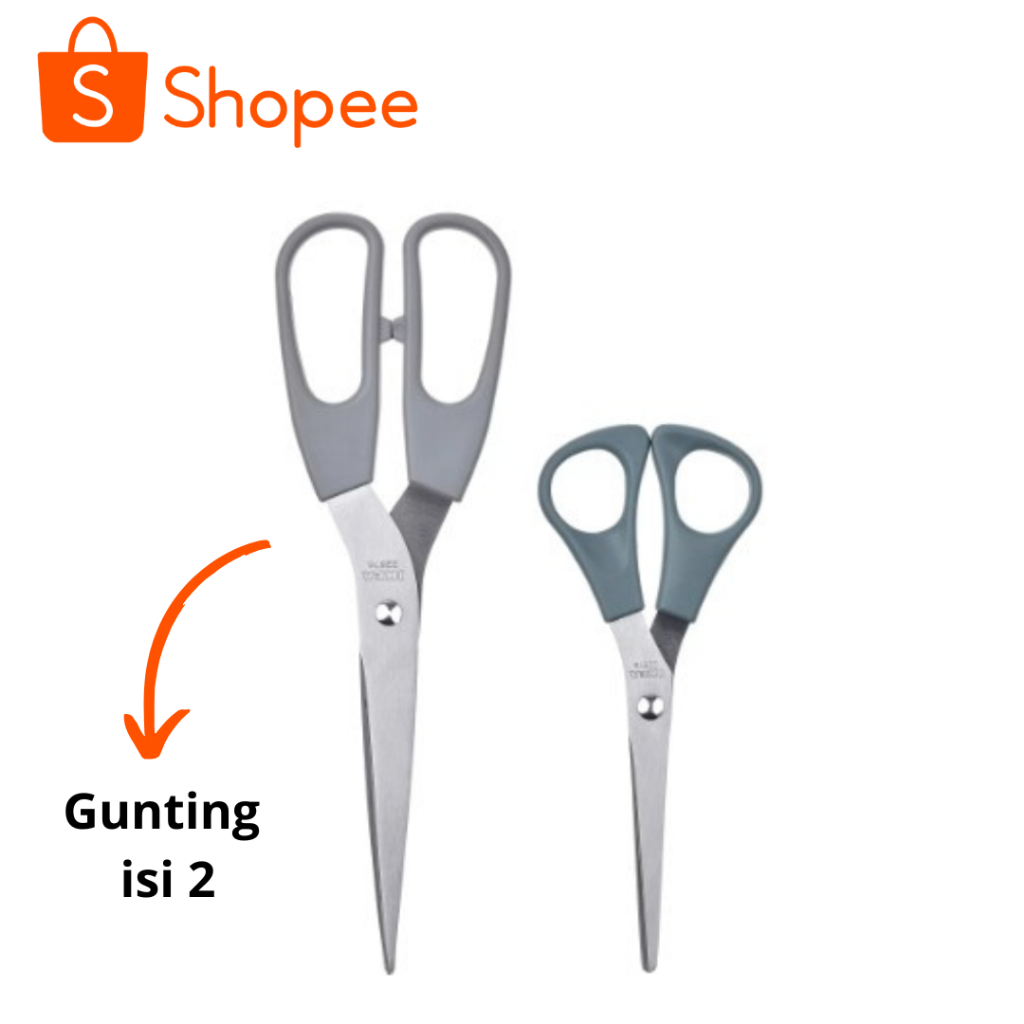

SVARDFISK Gunting, set isi 2, baja tahan karat abu-abu/abu-abu toska / gunting serbaguna