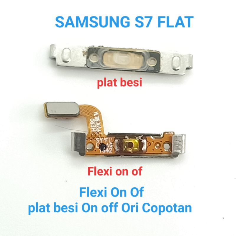 Fleksibel On of + plat besi Samsung S7 Flat G930/ G930f Second Original Copotan