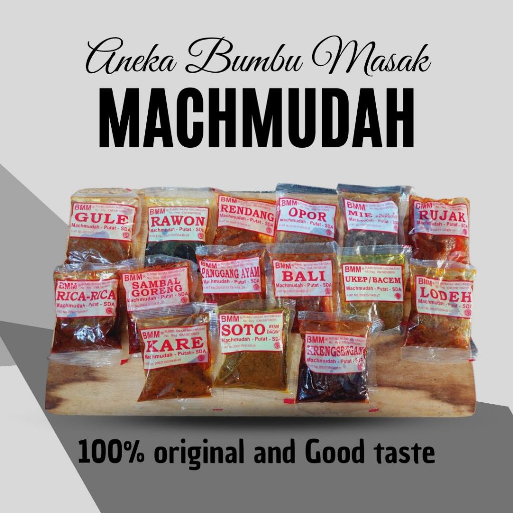 

Bumbu Masak Machmudah "BMM" KEMASAN 55gr TERLARIS !!!