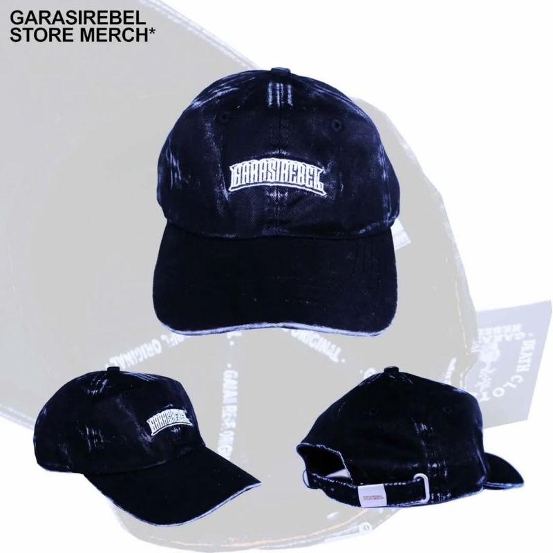 Original Polocaps Hat Garasi Rebel Washing  indonesian subculture x garasi rebel distro x topi bisbo