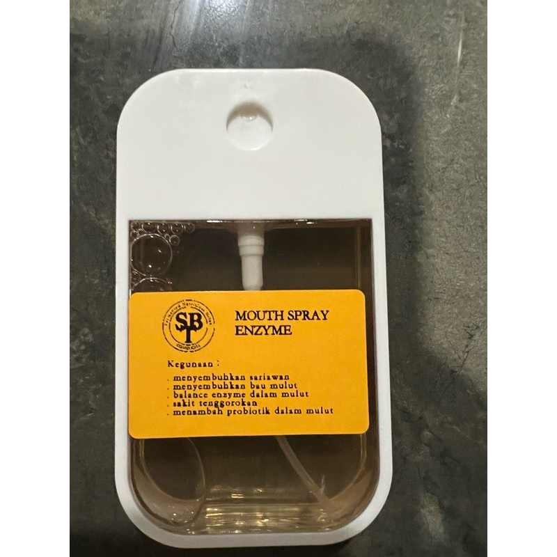 

MOUTH SPRAY ENZYME 30ml_50ml( menyembuhkan Sariawan, Bau Mulut, Sakit Tenggorokan, menambah Enzyme dan bakteri baik dimulut)