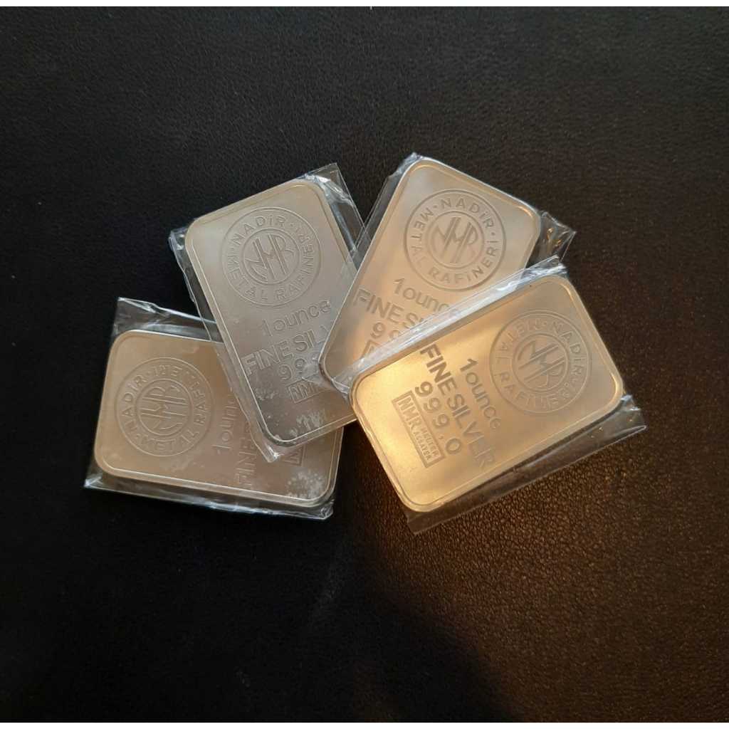 LOGAM MULIA PERAK BATANGAN 1 OZ NADIR METAL REFINING FINE SILVER BAR ASLI TURKI