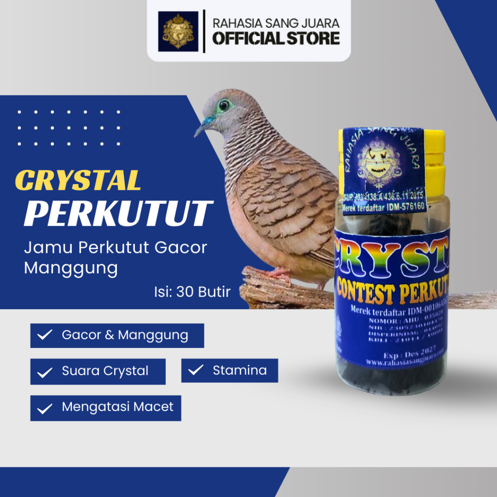 CRYSTAL PERKUTUT CONTEST - JAMU PERKUTUT GACOR MANGGUNG MENINGKATKAN KUALIAS SUARA MENJADI CRYSTAL