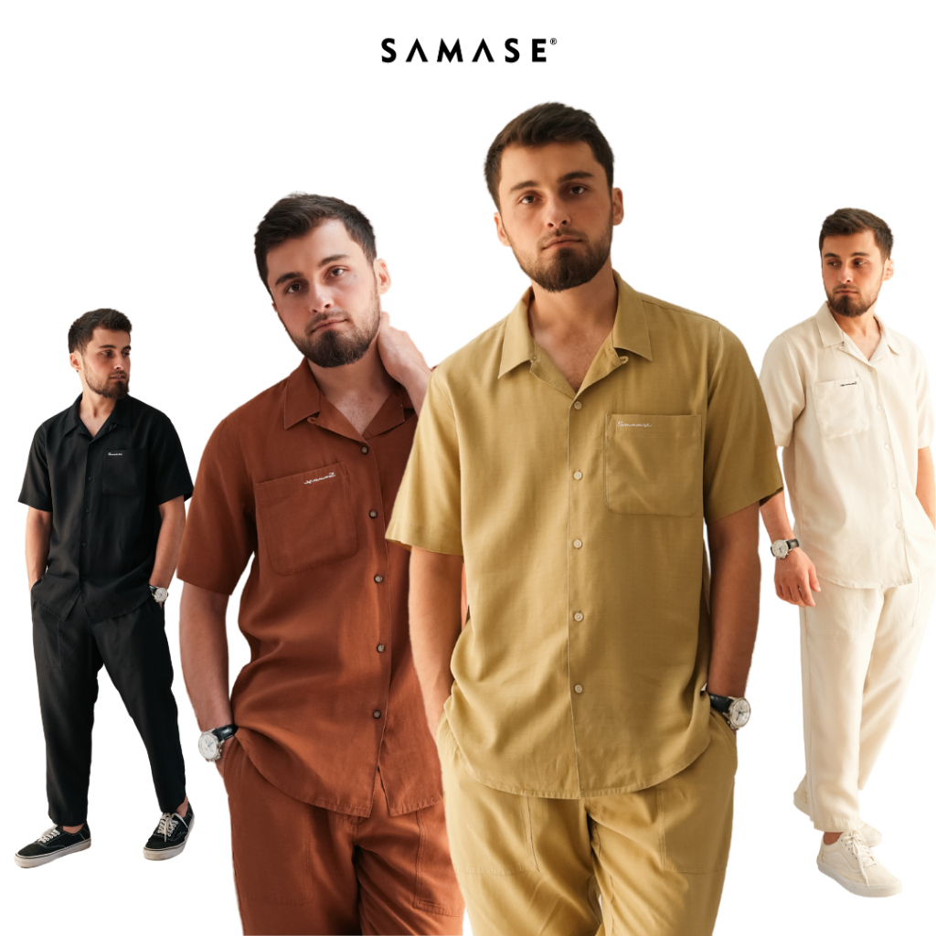 Kemeja Koko Samase Lengan Pendek Baju Koko Pria Dewasa S064