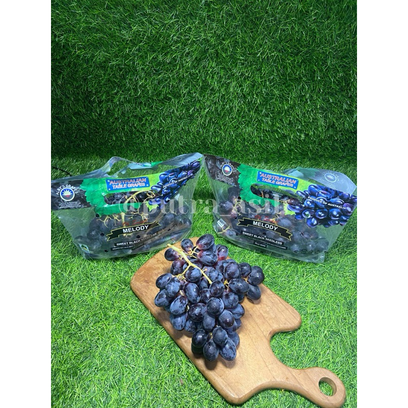 

Anggur Melody Black Seedless ( Buy 1kg free 1kg )