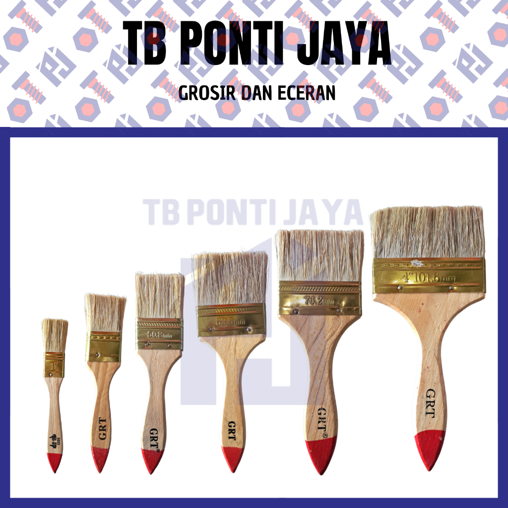 Kuas Cat GRT / Kuas Cat Kayu Besi Tembok