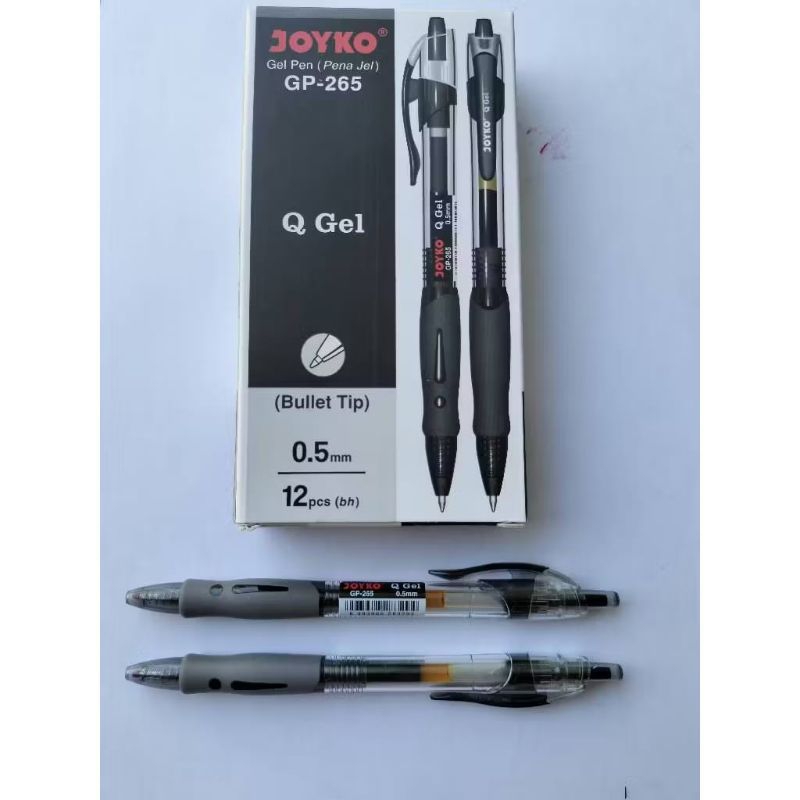 

(1 PAK) Gel Pen / Pulpen Bolpen Pena JOYKO GP-265 Q Gel 0.5mm isi 12 biji
