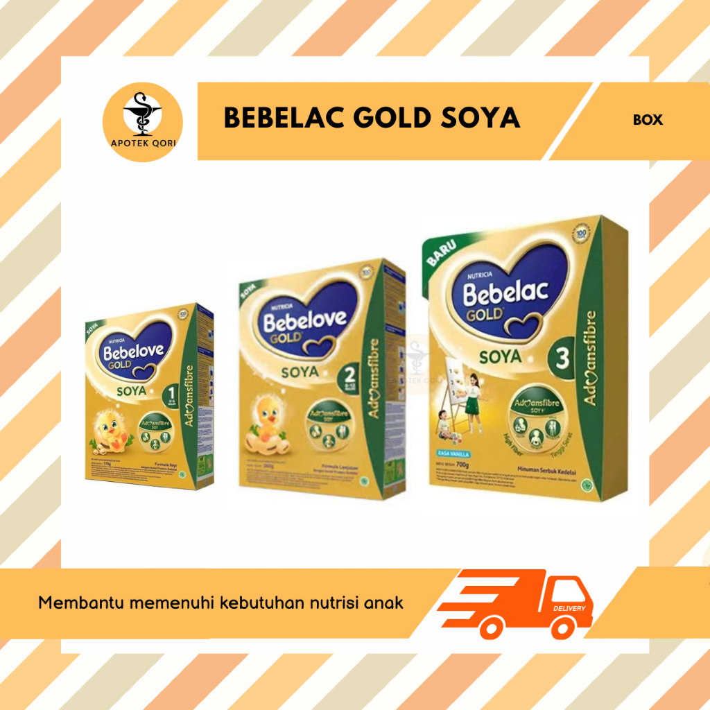 SUSU BEBELOVE GOLD SOYA 1 0-6 BULAN / SOYA 2 6-12 BULAN / BEBELAC SOYA 3 1+ 700 G