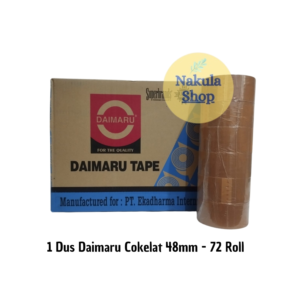 

GROSIR 1 DUS LAKBAN DAIMARU 2 INCH 48X90 - COKLAT - 72 ROLL
