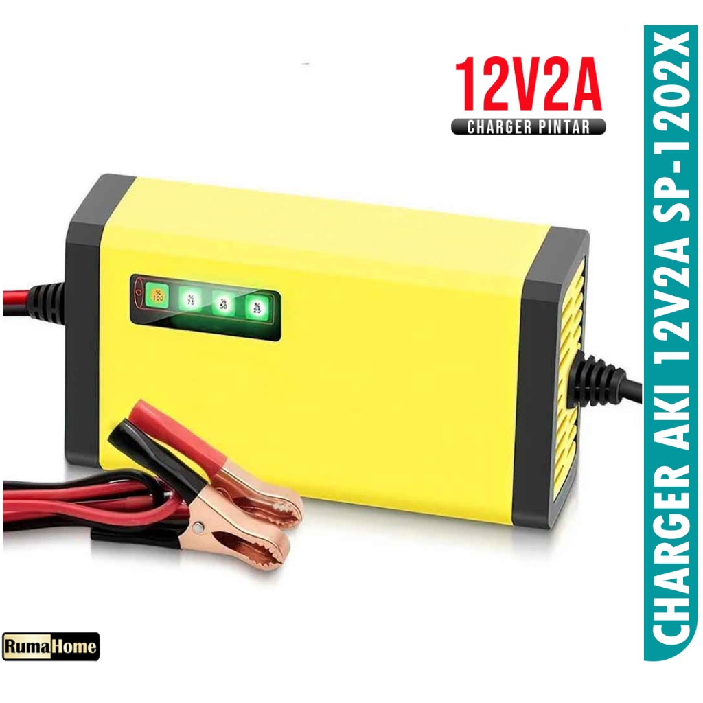 Charger Aki Portable 1A,2A, 4A, 5A, 6A, 8A /12v Mobil dan Motor / Otomatis Charger Accu / Alat Cas A