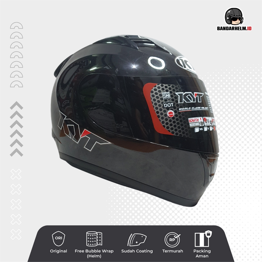 Helm Full Face KYT R10 Solid Black