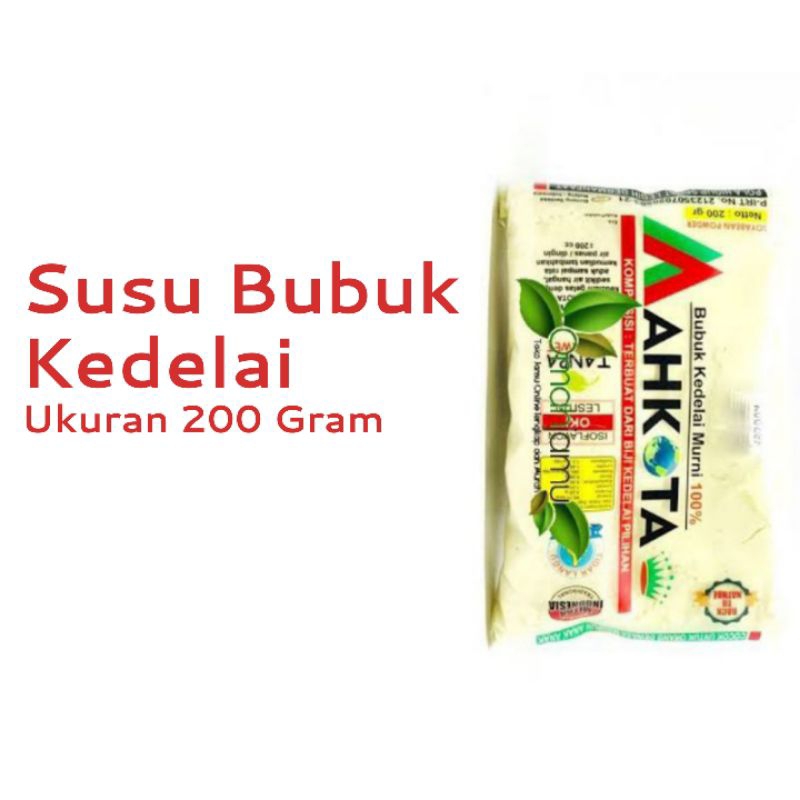 

Susu Bubuk Kacang Kedelai Ukuran 200 Gram Merk Mahkota