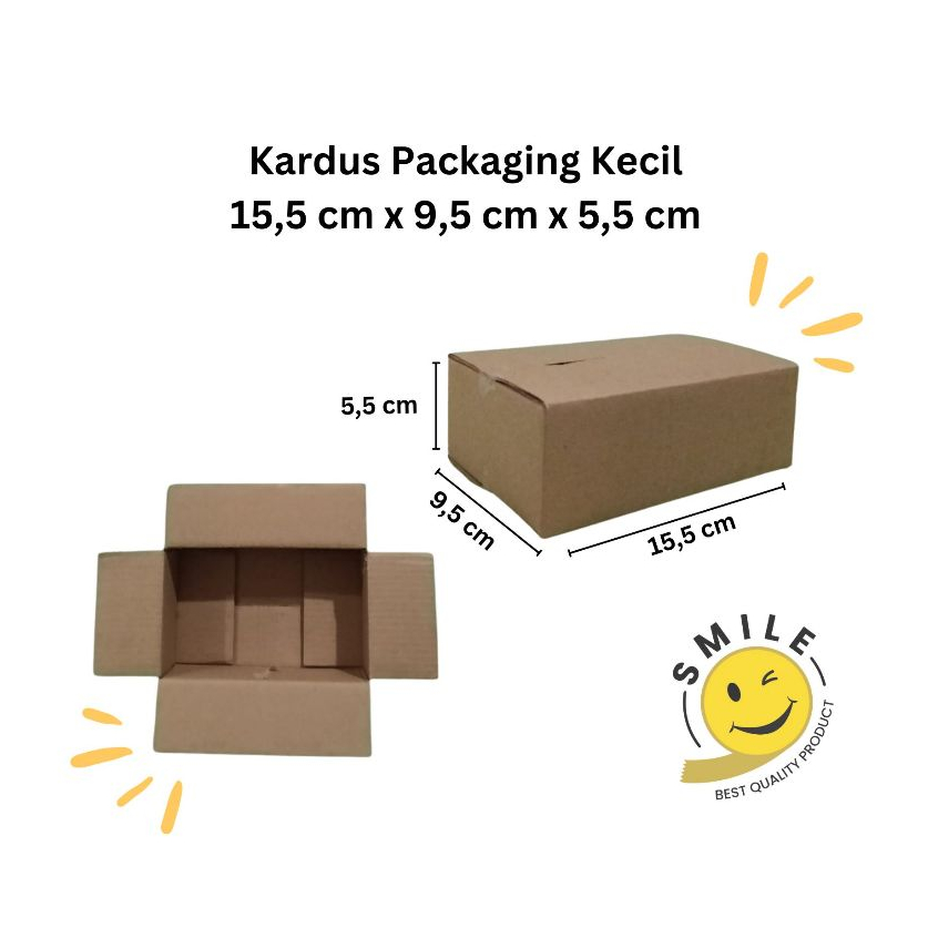 

Kardus Packaging / P 15,5 cm x L 7,5 cm x T 5,5 cm / Tebal dan Berkualitas