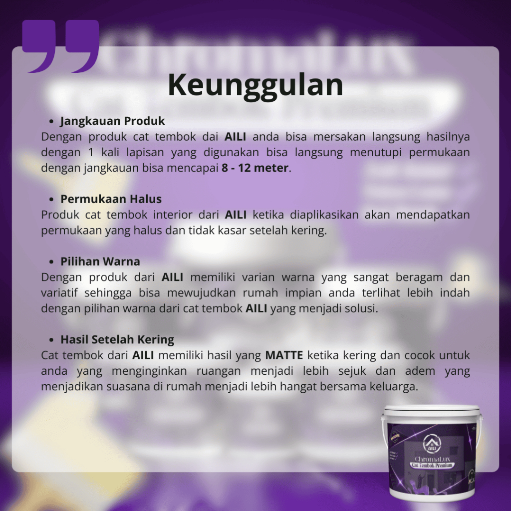 AILI Paint Cat Tembok 5KG - Interior & Eksterior