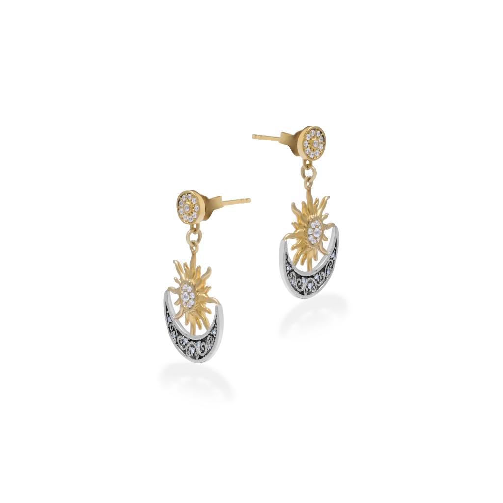 [Original Anting Perak 925] Anting Stud Koleksi Matahari Sterling Silver 925