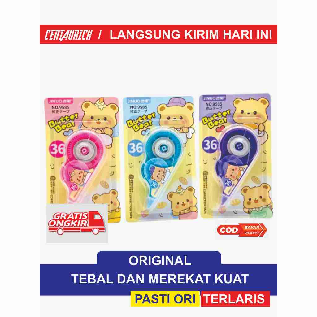 

Tipe X Correction Roller Butter Bear Jinuo Tipe-x Kertas Penghapus
