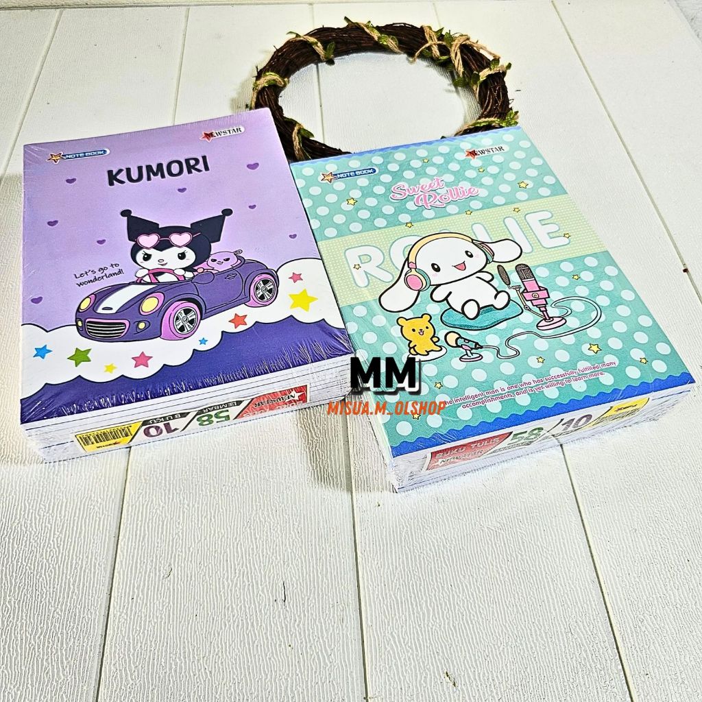 

(10PCS) BUKU TULIS KUROMI CINNAMOROLL/BUKU TULIS NEWSTAR KARAKTER/BUKU TULIS ISI 58 LEMBAR/BUKU TULIS UKURAN PENDEK/KWARTO