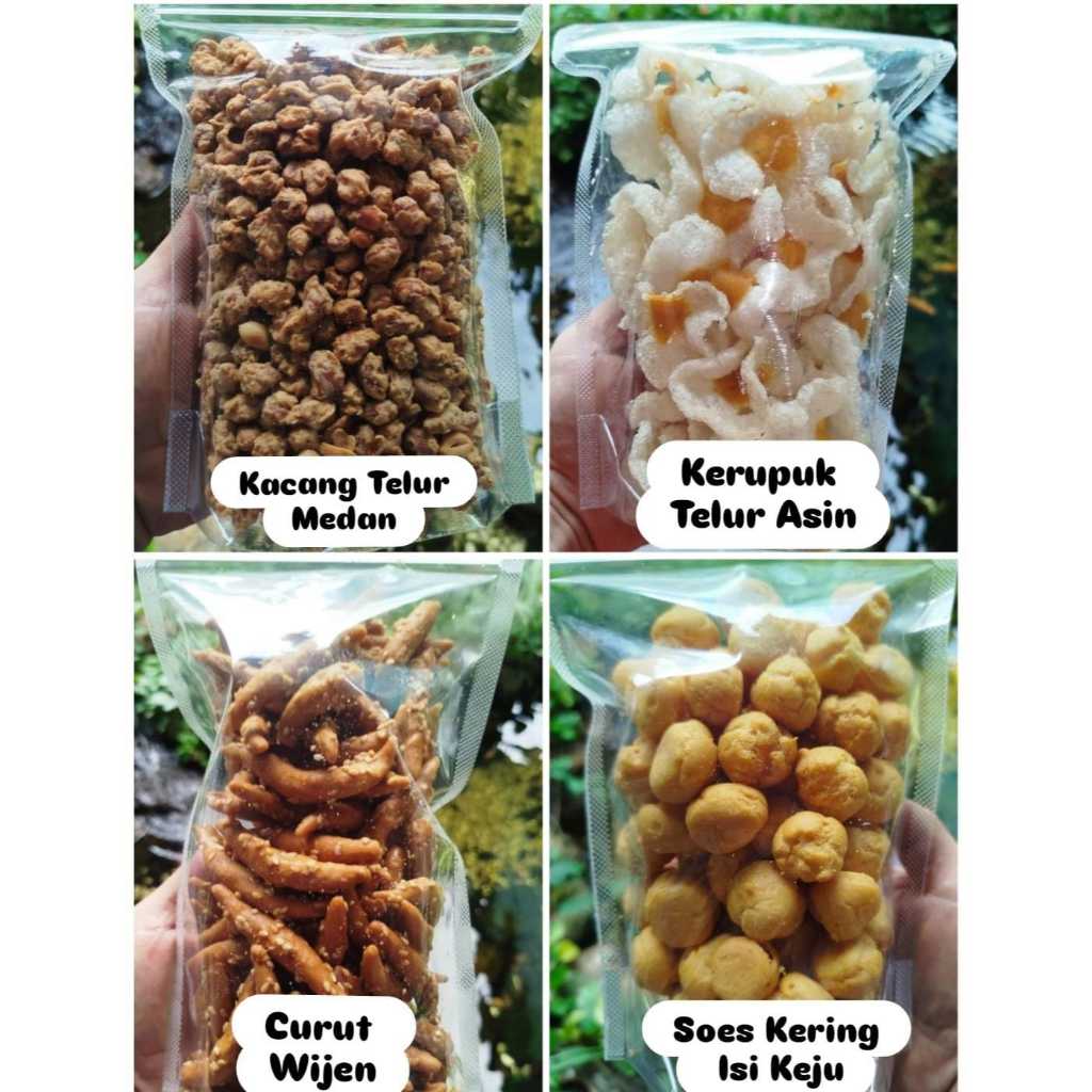 

Aneka Snack Soes isi Keju Kacang Telur Medan Curut Wijen Kerupuk Telur Asin Krenyes Garing Premium Enak Lezat Tanpa Pengawet Home Made