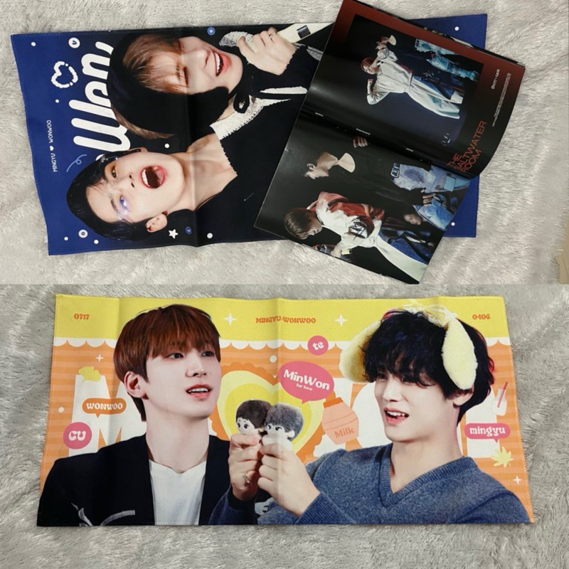 [READY] SLOGAN MINWON MINGYU WONWOO SEVENTEEN BY @OIIOP0304 BACKHUG VER COUPLE VER BENDERA