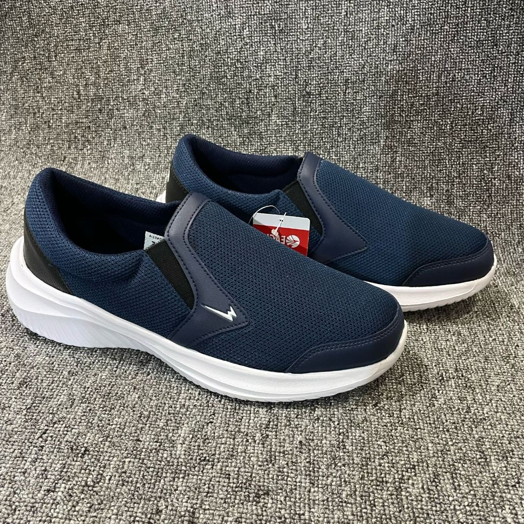 Sepatu Sneakers Pria Eagle ARENA Model Slip On Biru Putih Lowcut Kasual