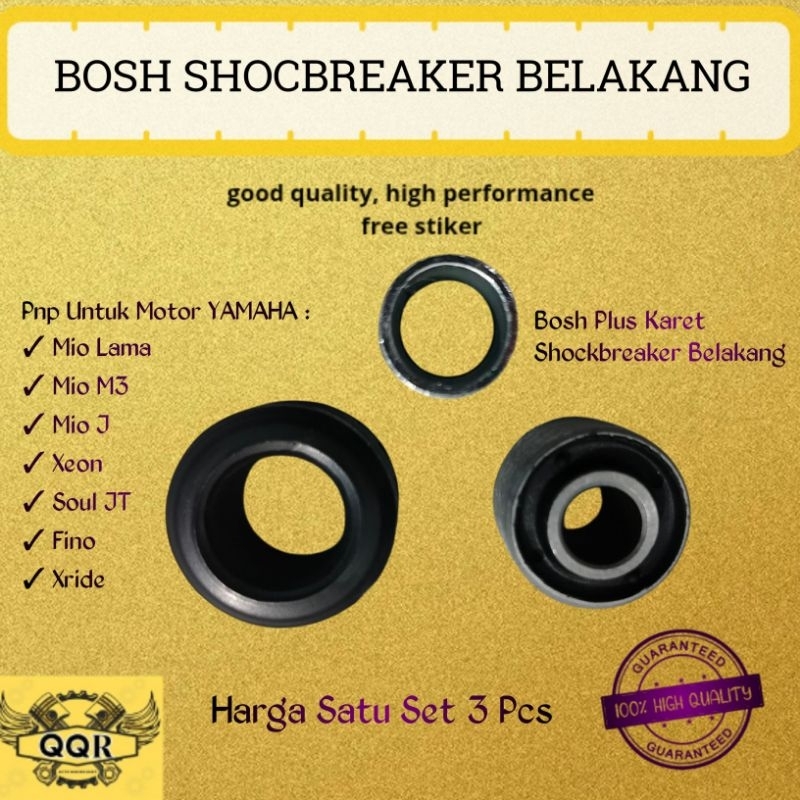 [ SET ] Bosh Bos Plus Karet Shock Shockbreaker Belakang/ Monoshock Belakang YAMAHA Mio Lama Mio M3 M
