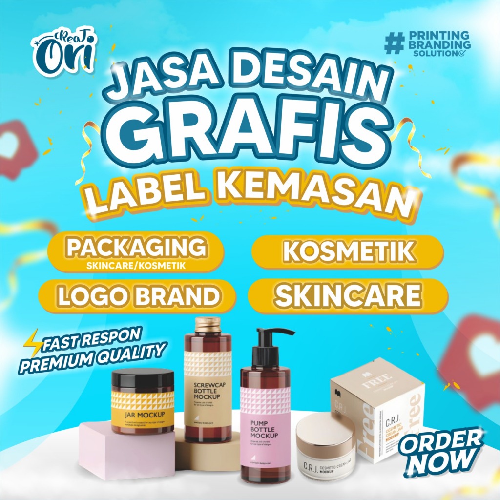 Jasa Desain Grafis Profesional Logo Kosmetik,Skincare,Label & Packaging | Unik & Kreatif