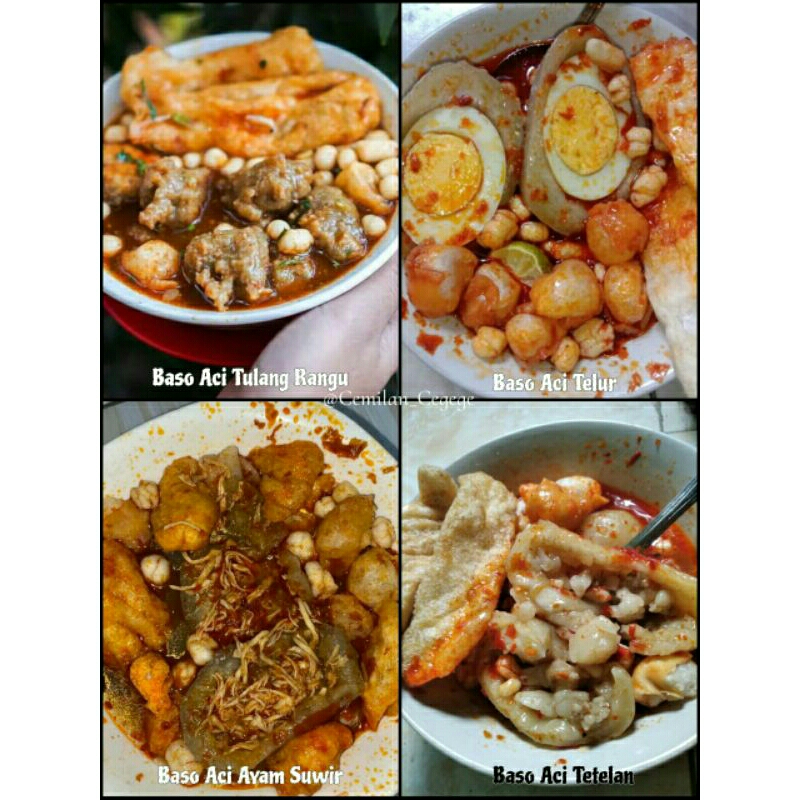 

baso aci ayam suwir /baso aci tulang rangu /basoaci tetelan/jando/baso aci telur